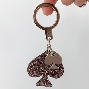 Kate Spade Glitter Spade Keychain Handbag Charm